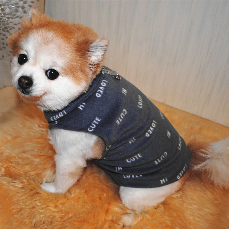 Abbigliamento per animali domestici diretto dalla fabbrica, per cani, autunno e inverno, in pile polare, fibbia di trazione, 27 colori brevettati, saranno oggetto di indagine_voghion.com