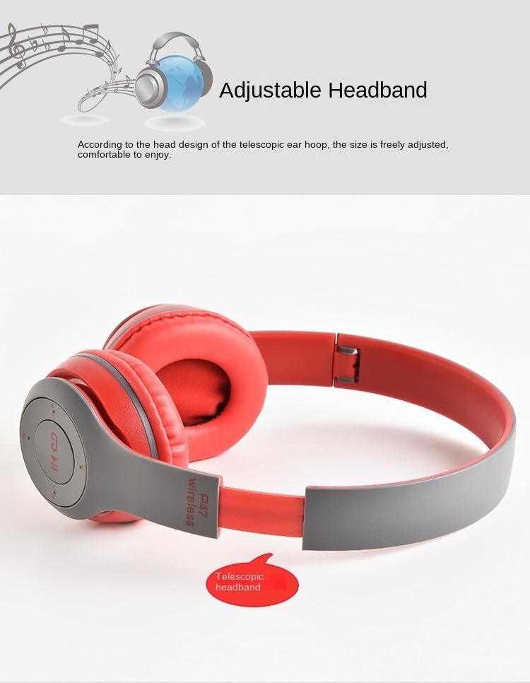 P47 Headset Bluetooth Stereo Wireless Game Headset Foldable_voghion.com