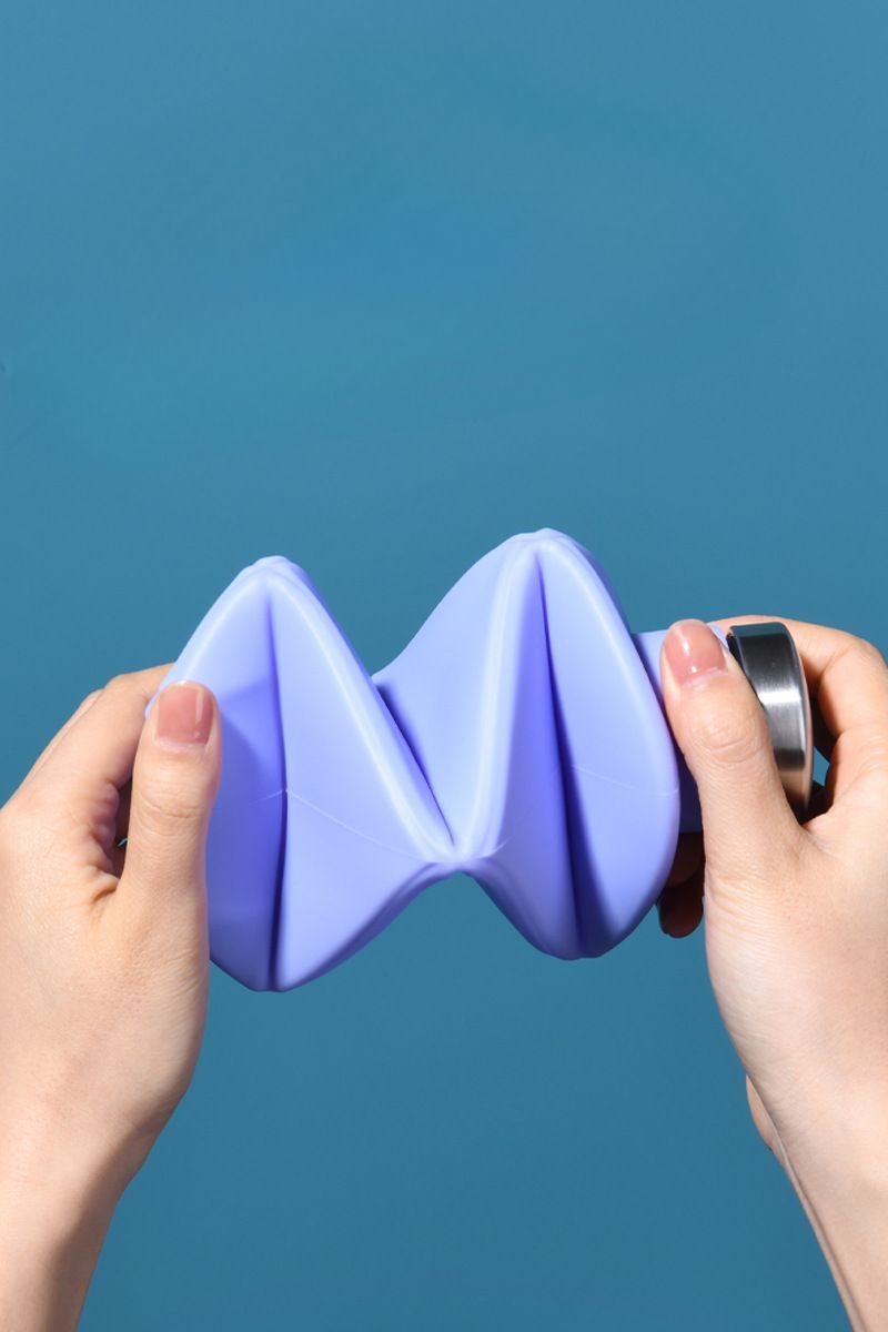 Silicone Foldable Water Storage Cup Food Grade Sports Outdoor Retractable With Lid Anti-scalding Travel Cycling_voghion.com