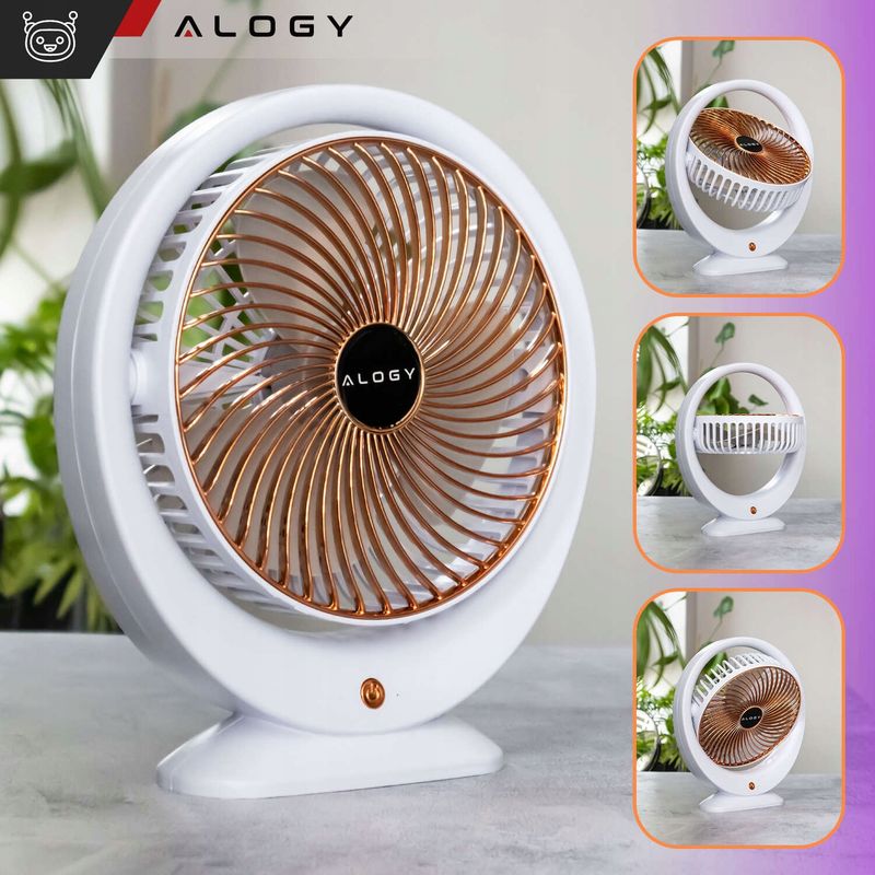 ACZT Stehtischventilator, leise, leistungsstark, klein, USB-C, 1200 mAh – Alogy – – –_voghion.com