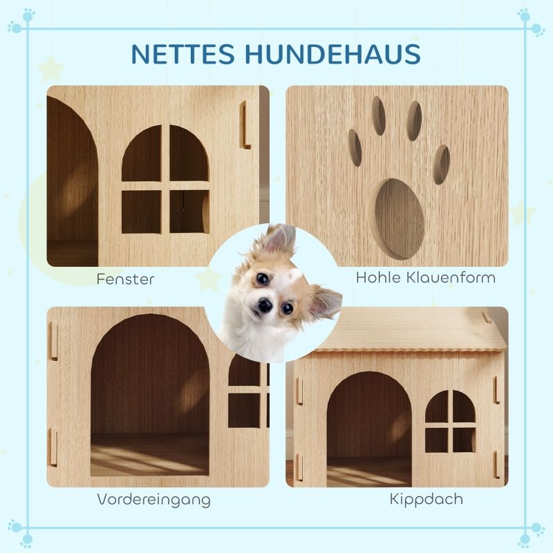 Hundehütte/Katzenhaus Für Indoor, Niedliches Design, 50x51cm_voghion.com