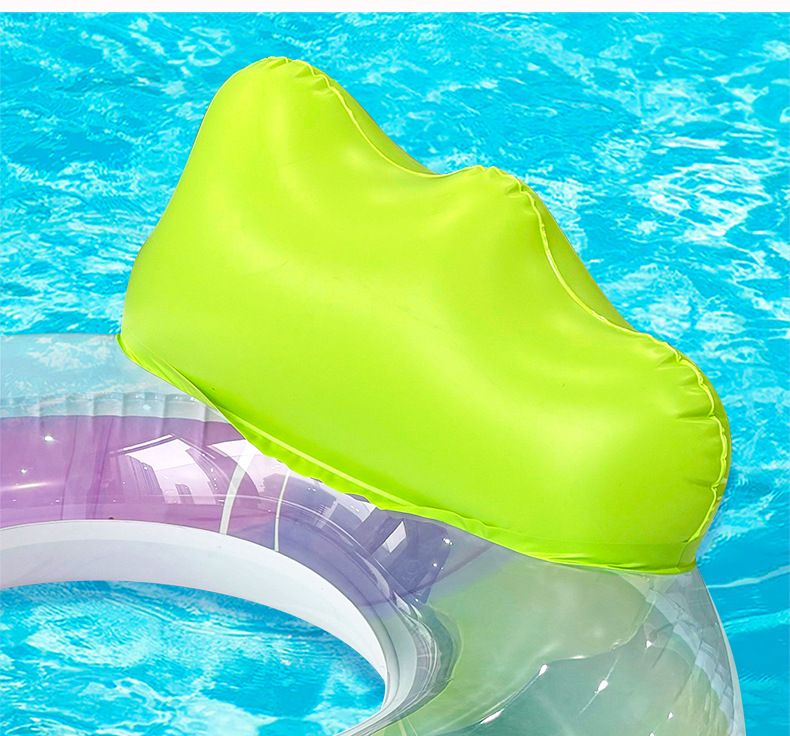 Double Cloud-Shaped Pool Float With Glitter & Cup Holders - Romantic Inflatable Lounger For Couples (Ergonomic Backrest Durable PVC 500lbs Capacity)_voghion.com