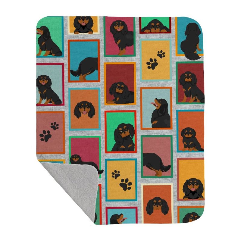 Cavalier Tan 50x60 Throw Quilted Of Lots And Black Pattern King Bed, For Quilted Artwork Couch, Charles Blanket Blanket Spaniel_voghion.com