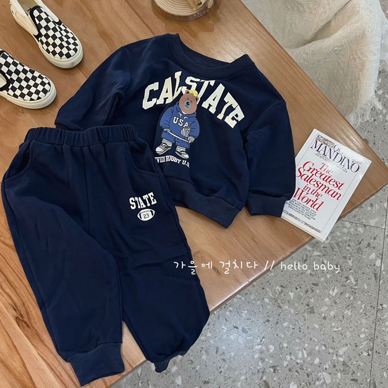 Dětské oblečení 2024 nové dětské podzimní a zimní overaly pro chlapce a dívky mikiny a tepláky s kresleným medvídkem dvoudílné overaly dětské sportovní oblečení_voghion.com