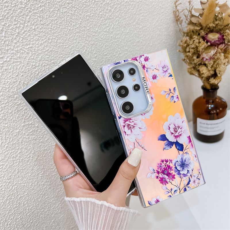 Lase Flowe Phone Case Fo Samsung Galaxy S24 S23 FE Plus S22 Ulta A15 A55 A14 A54 A25 A35 A34 Had PC Matte Back_voghion.com