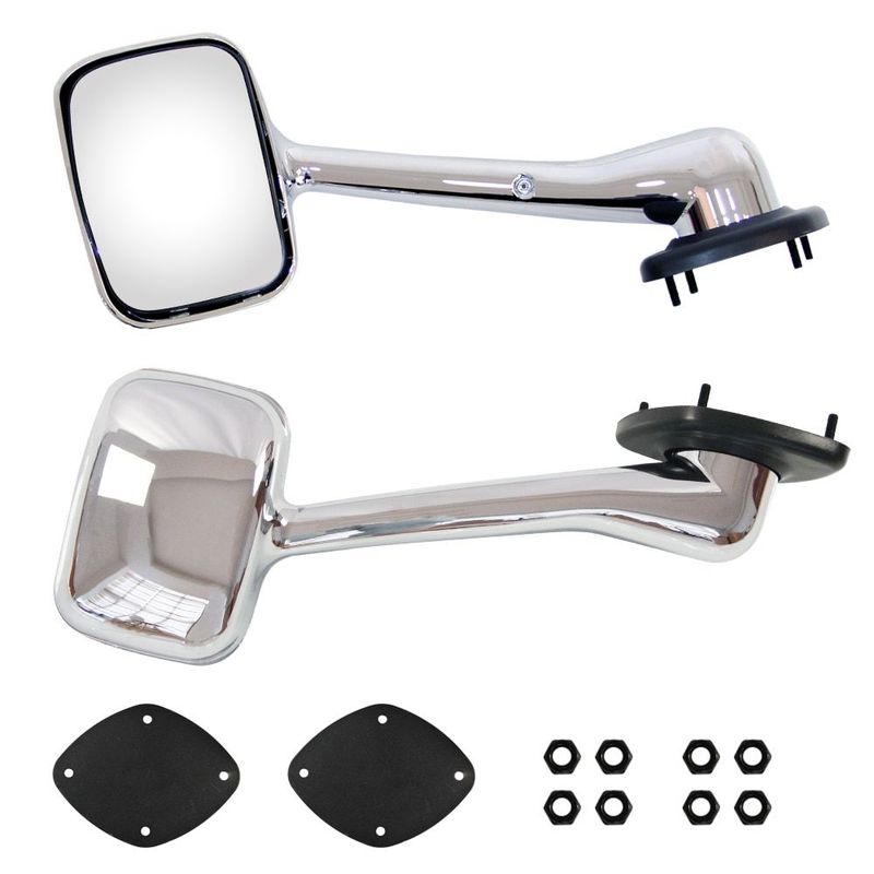 2PCS Hood Mirror Fit For Freightliner Cascadia 2008-2016,Pair Hood Mirrors Kit Trucks Driver Left And Passenger Side Pair (Chrome)_voghion.com