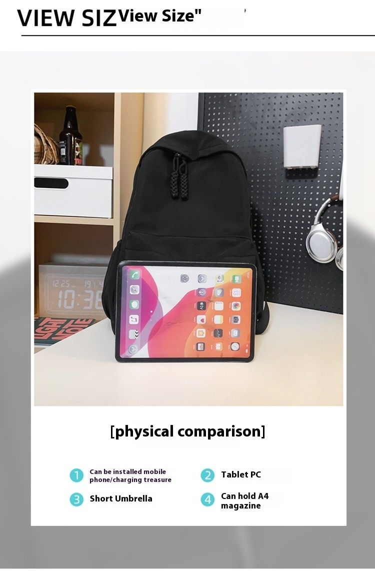 Zainetto studentesse, stile Instagram, versione coreana minimalista, zaino junior casual, grande capacità,_voghion.com
