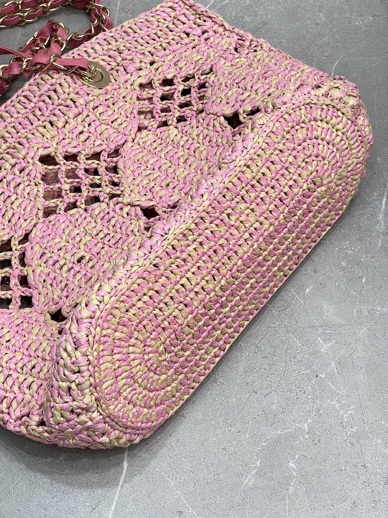 High-end Weaving Handmade Raffia Quilted Hollow 2025 Fall And Winter New Lazy Chain Handbag_voghion.com