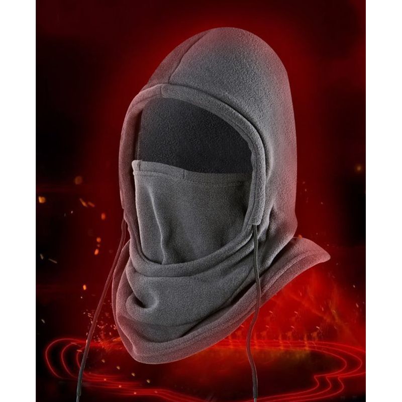 Gorro de invierno para bicicleta eléctrica, máscara cortavientos, tres en uno, protección para los oídos y el frío, calentador de cuello y cubrecabezas térmico grueso._voghion.com