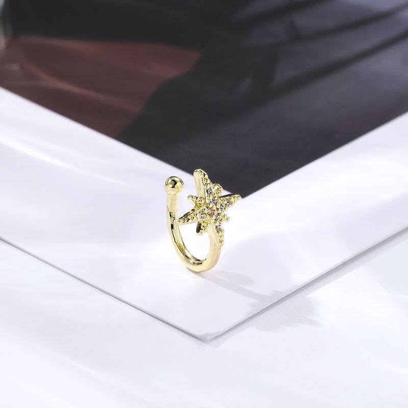 Afričke naušnice za piercing bez osobnosti za žene Retro ručno rađeni prsten za nos, set za umjetne nokte u obliku slova U_voghion.com
