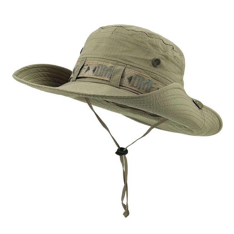 Summer Outdoor Hiking Men's Fisherman Wild Fishing UV Protection Breathable Bucket Hat_voghion.com