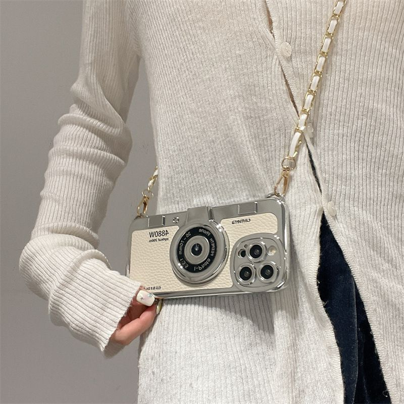 Mobiele camera geschikt voor Apple 15 Promax mobiele telefoonhoes 13 siliconen 12 lanyard 11 crossbody ketting anti-val zacht_voghion.com