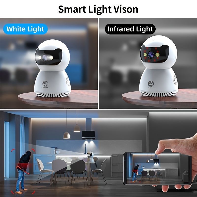 1080P High Definition Camera With PTZ Indoor IP Camera With 355 ° Rotation, Supports Dual Band 2.4G And 5G WiFi,_voghion.com