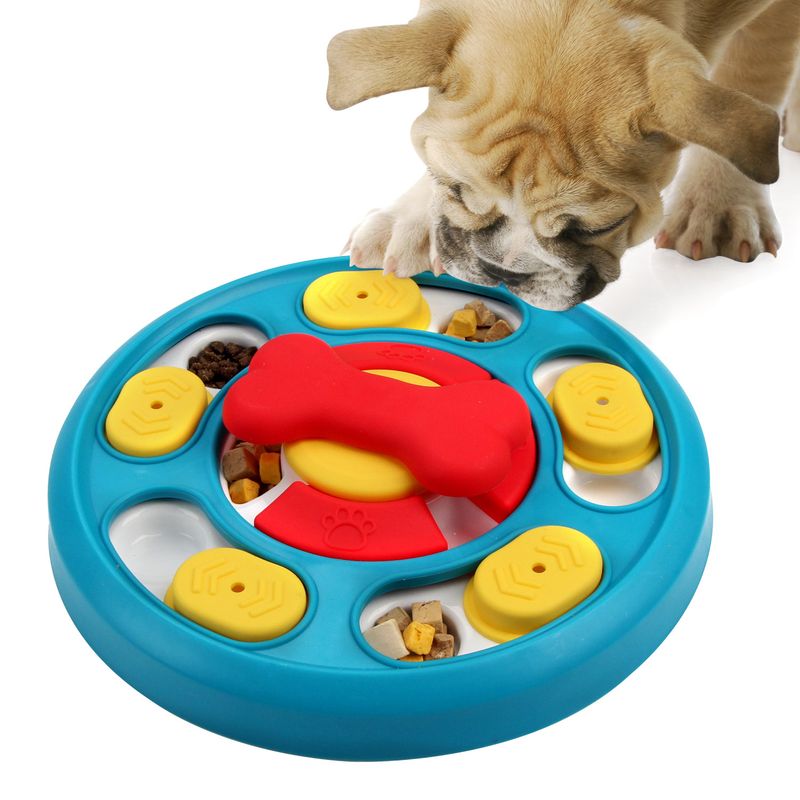 Training Pet Supplies New Leak Feeding Puzzle Dog Toys Relieve Boredom Artifact Turntable Slow Food Bowl_voghion.com