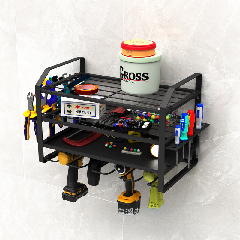 Supporto per trapano a mano Iron Bohui, supporto per utensili elettrici da parete, supporto per trapano ricaricabile, supporto per utensili da garage_voghion.com