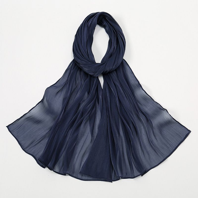 Neie Cool A Atmungsaktiv Hell Seid Chiffon Isla Falten Laang Schal Einfarweg Einfach Malay Ionesian Damen_voghion.com