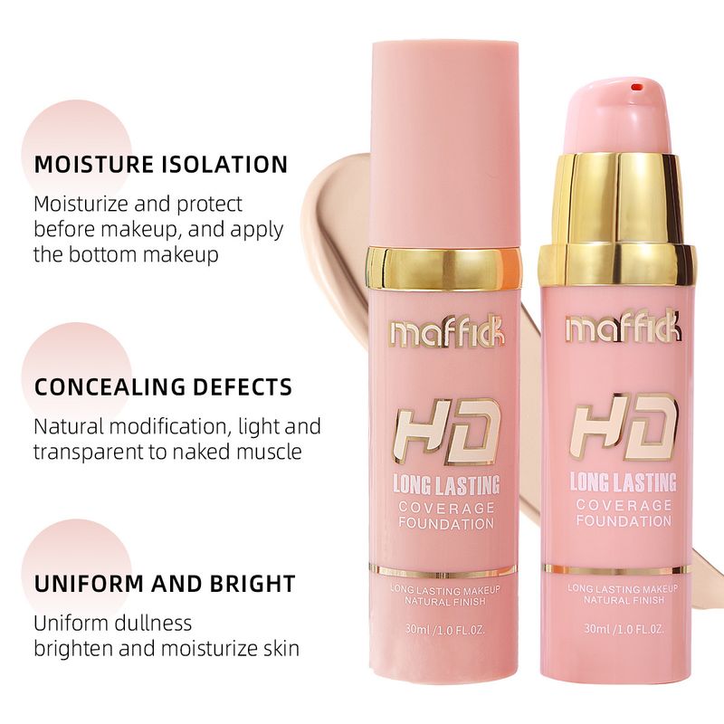Fond de teint visage New Press Foundation Anti-cernes waterproof et anti-transpiration Anti-cernes Soft Focus Anti-sébum Longue tenue_voghion.com