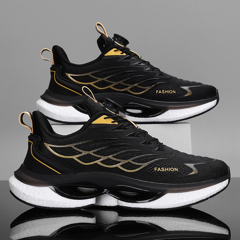 Unbeatable Quality Summer 2025 New Rotating Button Men's Breathable Thick Bottom Popcorn Cushioned Running Shoes_voghion.com