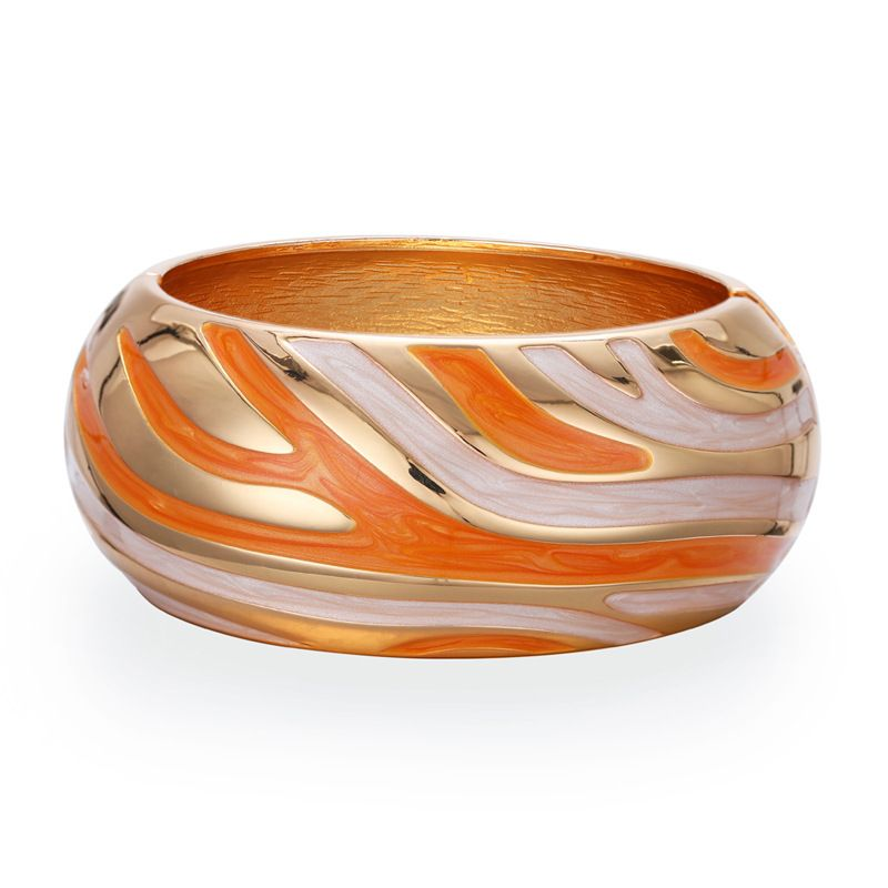 Hot Fashion Retro Gold W Elegant Ladies Drop Oil Patchwork Hand Accessories Bracelet_voghion.com