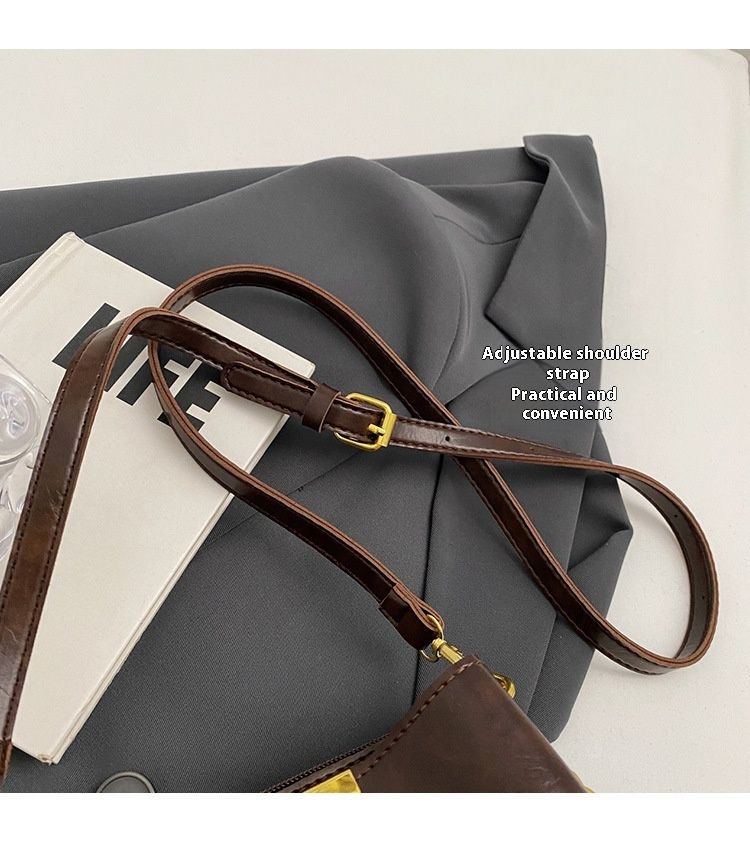 Damentasche Neue Umhängetasche Herbst und Winter Bucket Bag High-End Sense Vielseitige Nischendesign-Retro-Umhängetasche für Damen_voghion.com