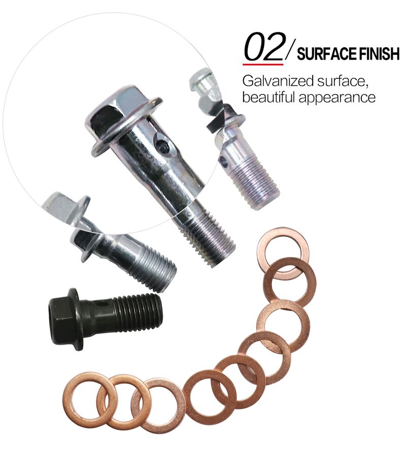 Vijak za cev za olje glavnega zavornega sistema M10*1, banjo vijak, univerzalni vijak za cev motornega kolesa, vijaki za cev M10*22*1_voghion.com