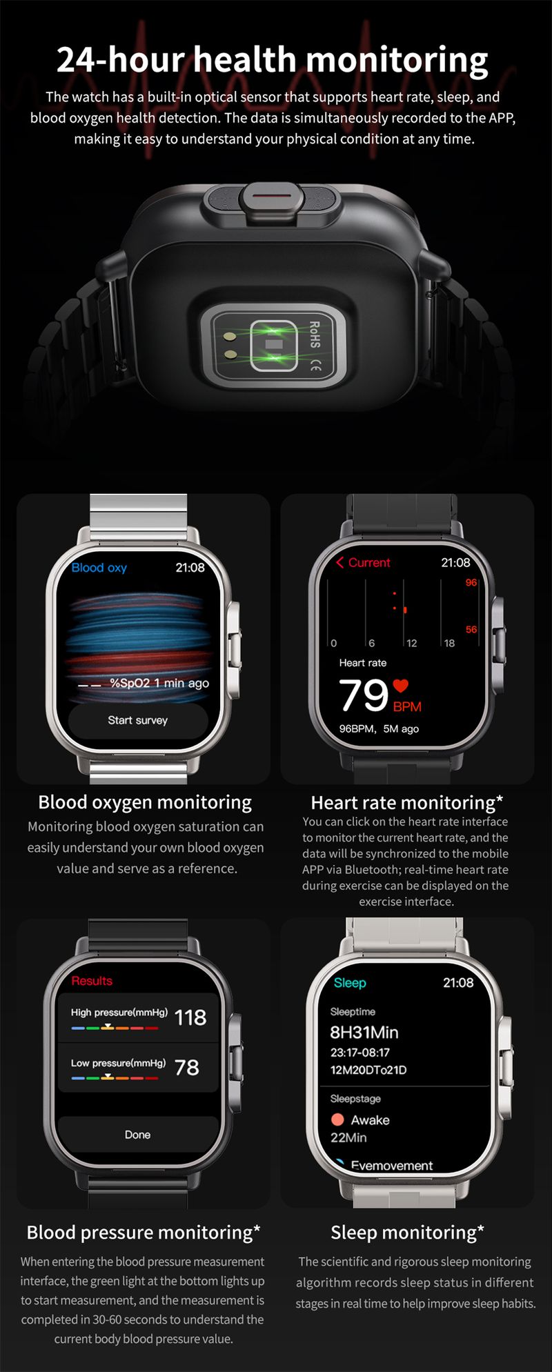 2024 Smart 2 in 1 mit Kopfhörer Smartwatch Bluetooth Anruf Herrenuhr GPS Track Herzfrequenzmesser Musik abspielen SmartWatch_voghion.com