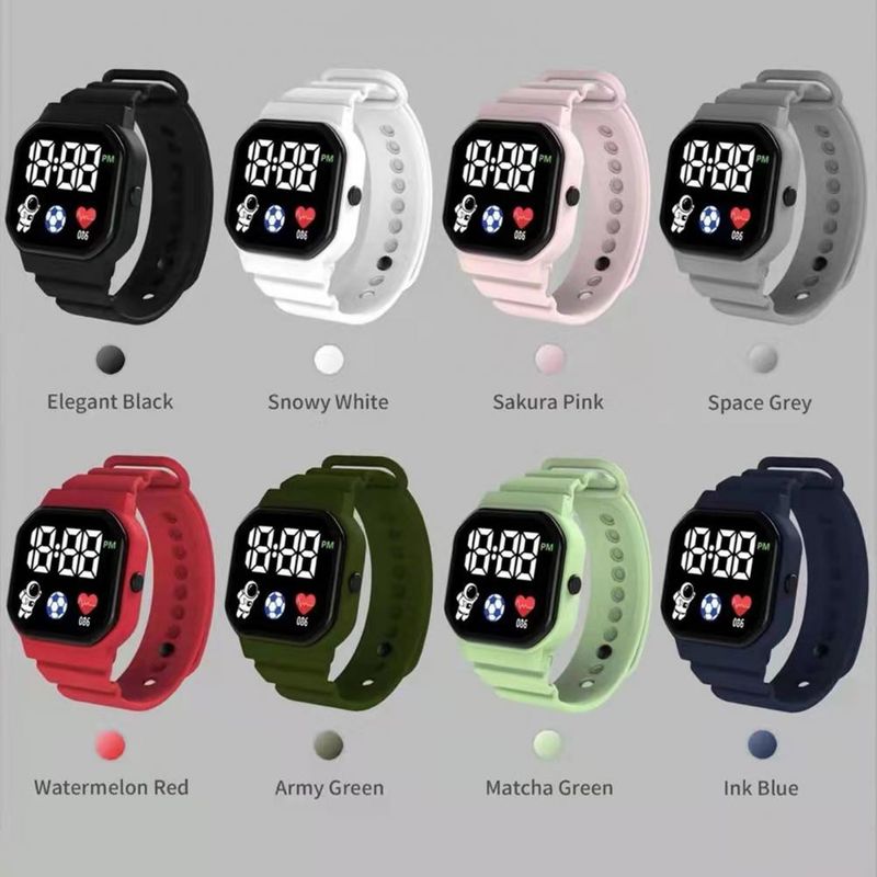 2023 LED Für Kinder Jungen Sport Wasserdichte Uhren Mädchen Silikon Digital Uhr Casual kinder Elektronische Uhr_voghion.com