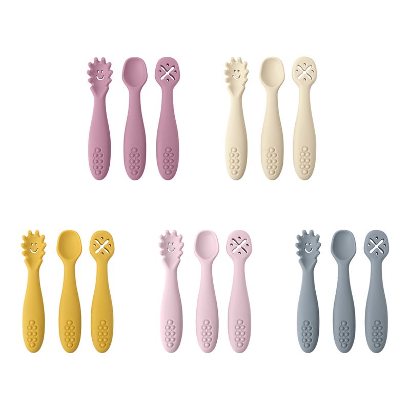3-teiliges Set mit niedlichen Baby-Lernlöffeln, Utensilien, Neugeborenen-Fütterungslöffel-Set, Kleinkinder-Schaufel, Entwöhnungsbesteck, Kindergeschirr_voghion.com