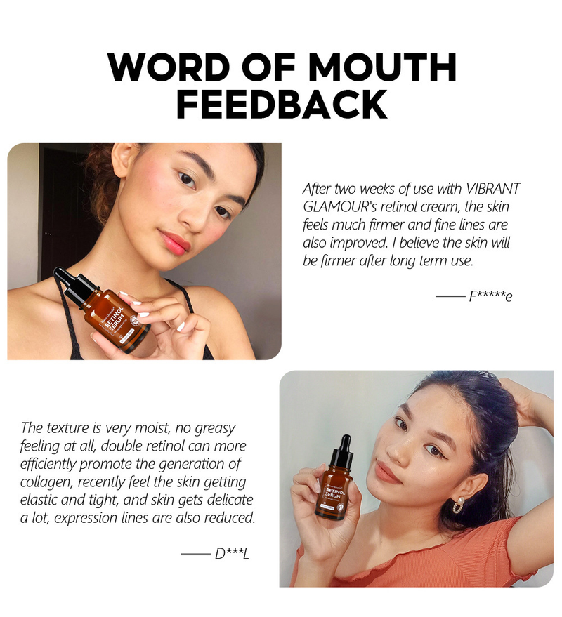 VIBRANT GLAMOUR Essenza Viso al Retinolo 30ml Idratante e schiarente_voghion.com