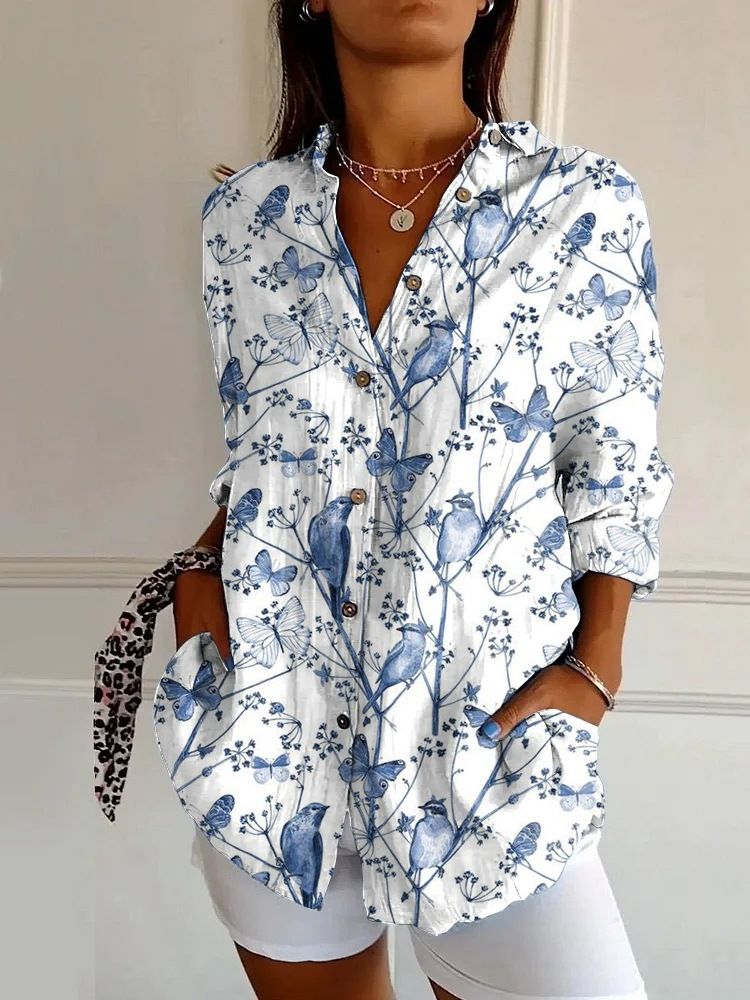 2025 Neues Damen-Sommer-Trend-Langarm-Blumenmuster-Druck-3D-Shirt_voghion.com