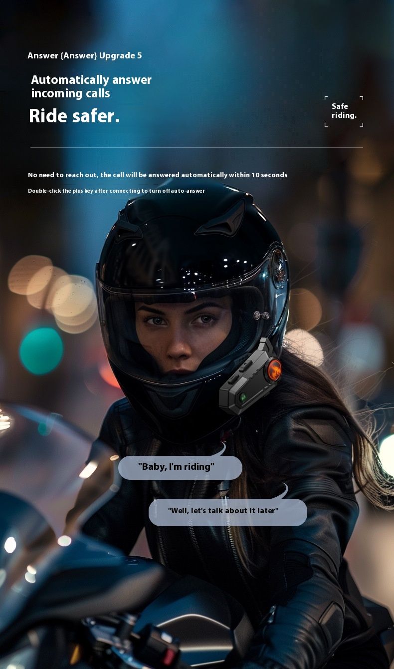 Nouveaux écouteurs de cyclisme privés, casque intercom double 500 m, écouteurs Bluetooth_voghion.com