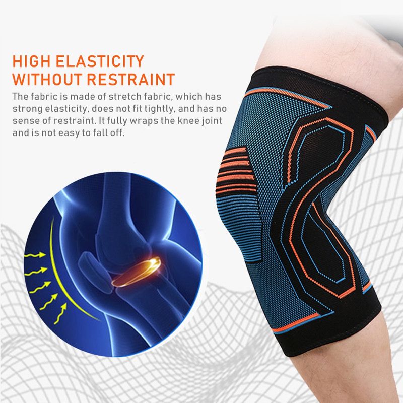 1PC Compressione Ginocchiera Allenamento Ginocchio Supporto per Sollievo dal Dolore Articolare Corsa Basket Maglia Ginocchiera per Adulti_voghion.com