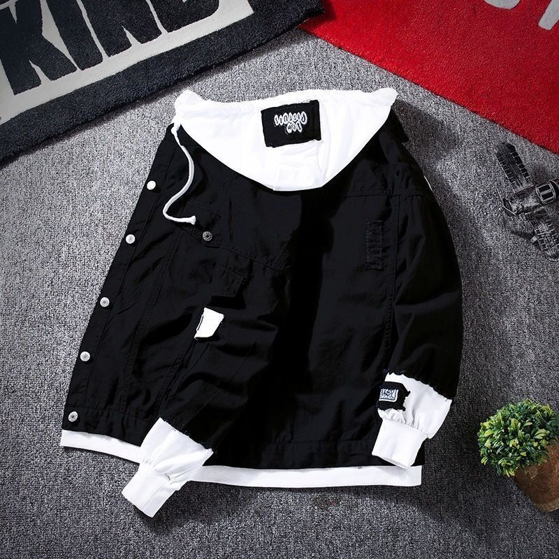 Men's Denim Winter New Loose Korean Style Trendy Handsome Jacket Student Tops Spring And Autumn_voghion.com