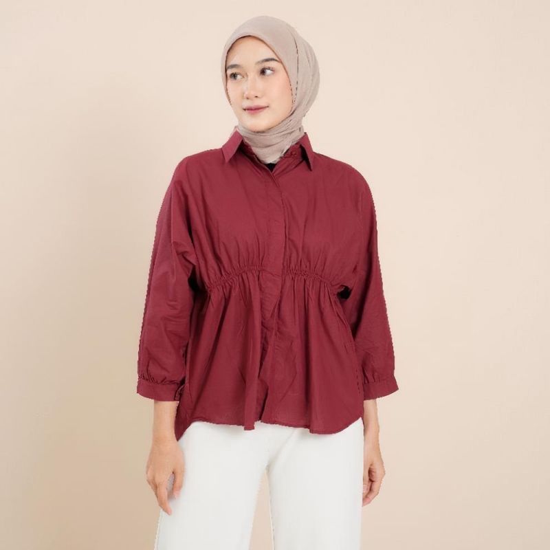 women's new style simple large size loose waist sun protection shirt collar_voghion.com