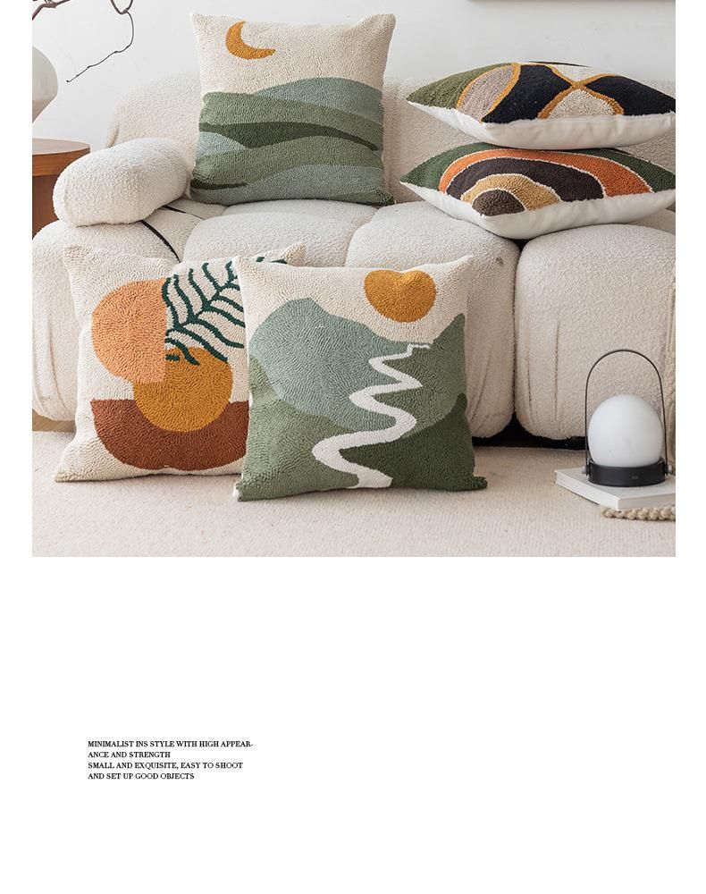 2025 Divano nordico Colore geometrico Comodo Semplice Leggero Lusso Ins Stile Copricuscino Camera da letto Soggiorno Cuscino_voghion.com