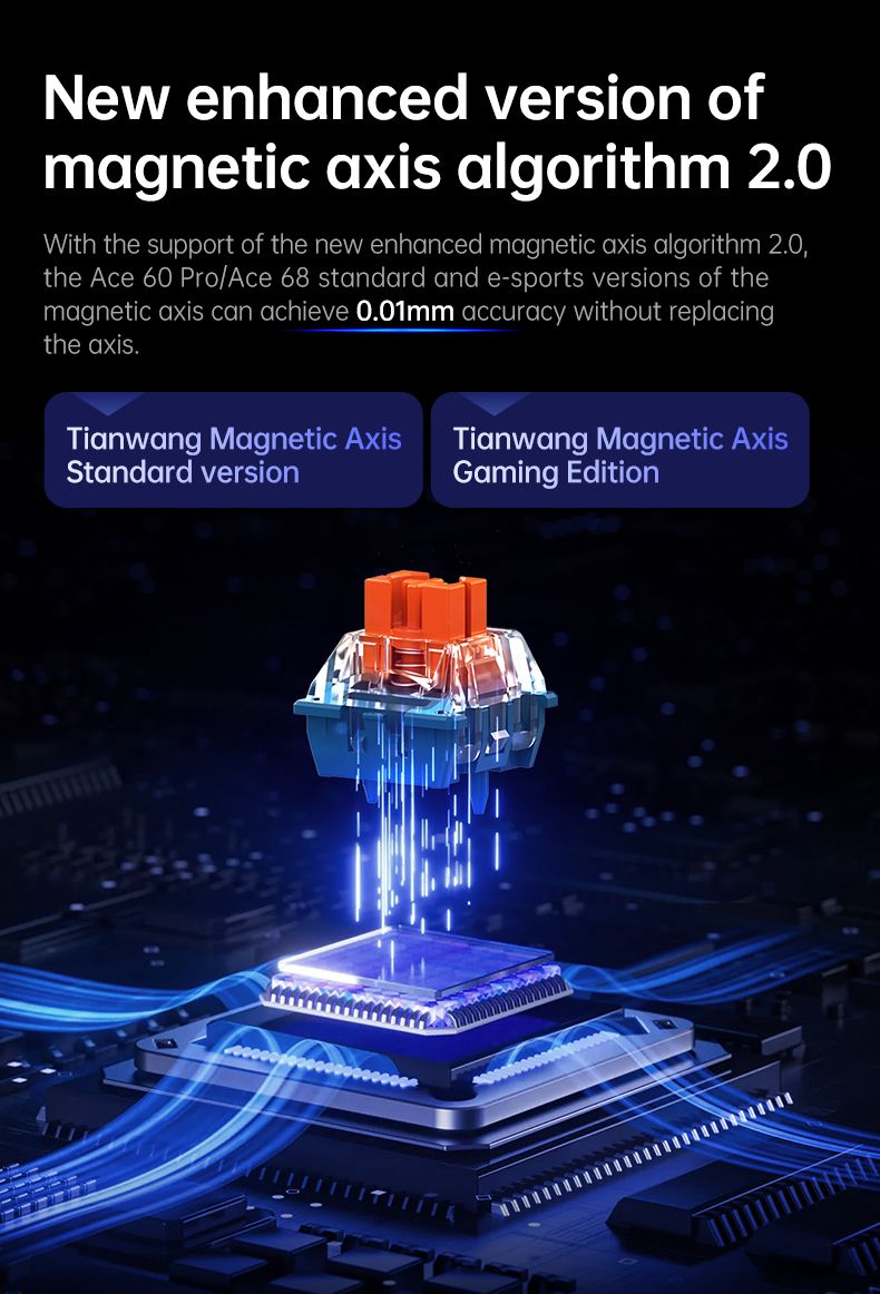 Mcchose Ace68 Magnetic Axis Keyboard RT Electronic Sports Game Custom Mechanical Wired Keyboard_voghion.com