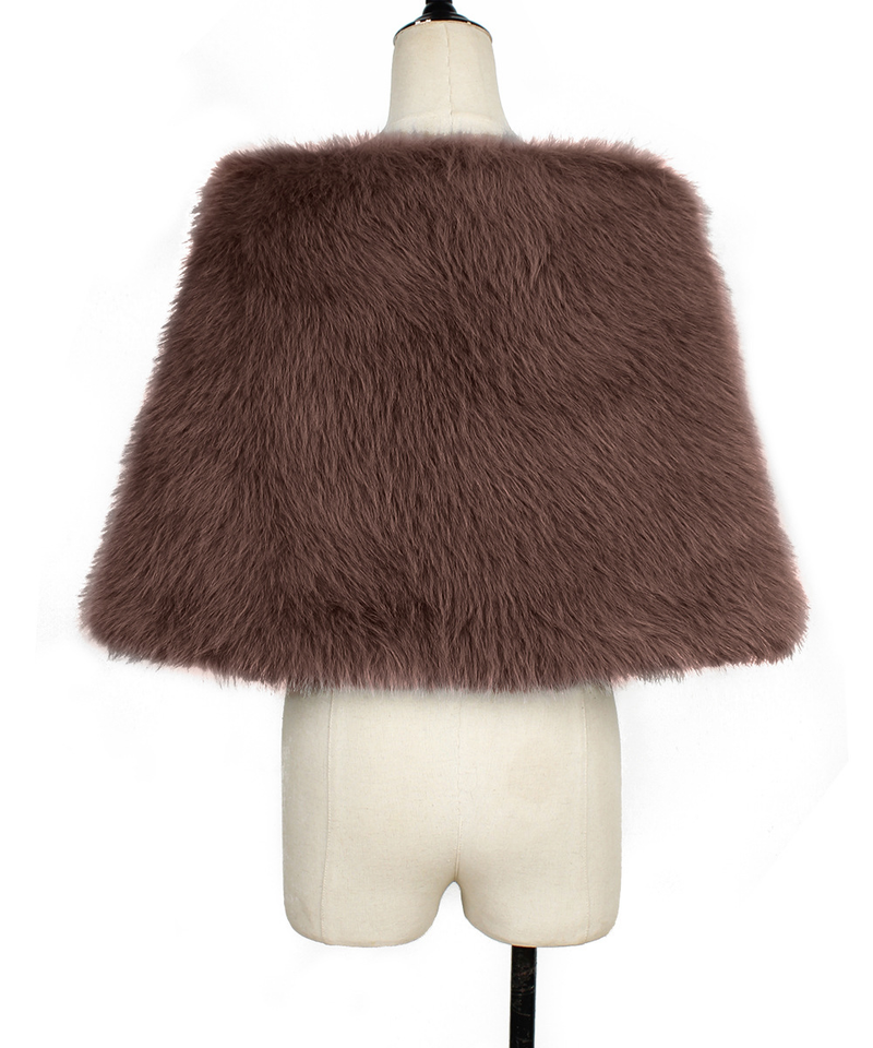 Vêtements pour femmes automne et hiver nouveau style imitation fourrure de renard grand châle écharpe multicolore écharpe robe de mariée châle_voghion.com