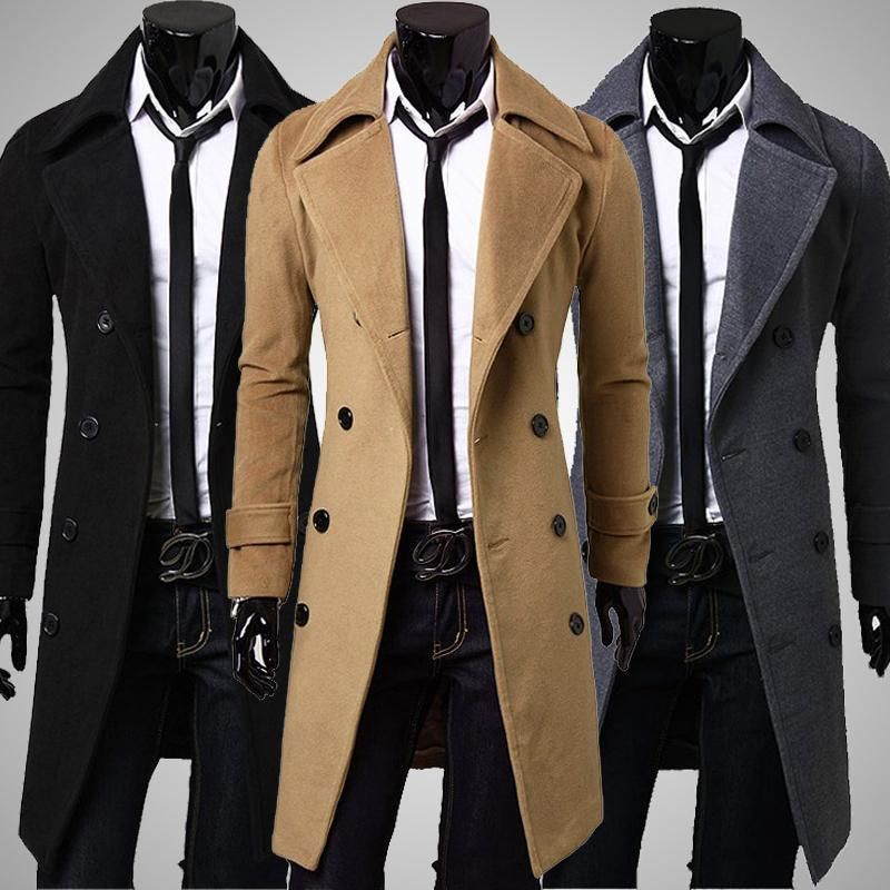 Abbigliamento uomo Cappotto lungo in tweed da uomo di tendenza oversize_voghion.com