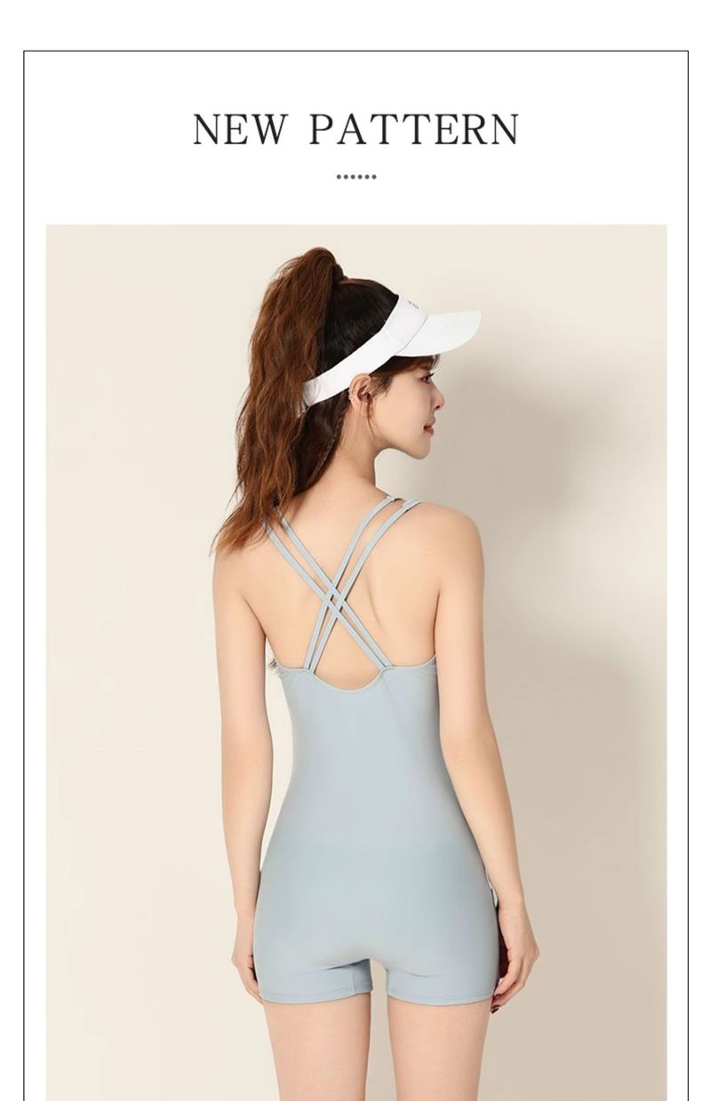 Maillot de bain une pièce pour femme, style boxer, style course, piscine, conservateur, slim, grande taille, source chaude_voghion.com