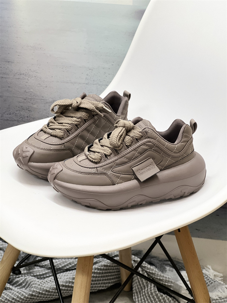 Umouni's popular thick-soled dad shoes for women 2023 autumn and winter new Hong Kong style ins trend retro versatile leisure sports_voghion.com