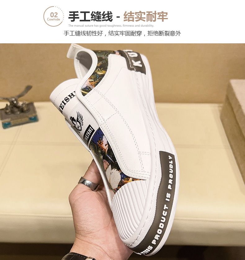 Medusa Herren 2025 Sommer Leder Vielseitige Freizeitschuhe in Weiß_voghion.com