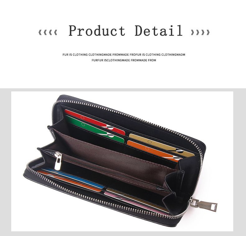 Cell Phone Bag Clutch Bag Portable Storage Bag New Style Multi Card Slot Large Capacity Zipper Mobile Phone Bag Retro Long Wallet_voghion.com