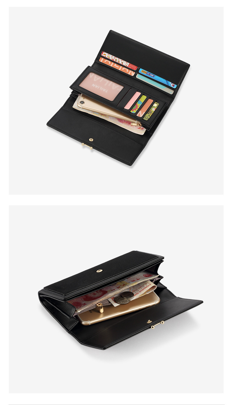New Long And Short Women's Wallet With European And American Retro Style Large Capacity Three Fold Women's Handheld Wallet_voghion.com