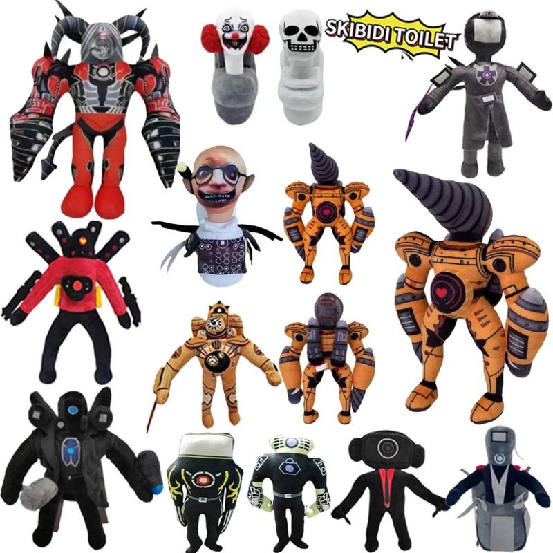 23pcs Skibidi Toilet Plush Toys Speakerman Plush Camara Camera Man Plush New Skibidi Doll Stuffed Toy Skibidi Stuffed Soft Toy_voghion.com