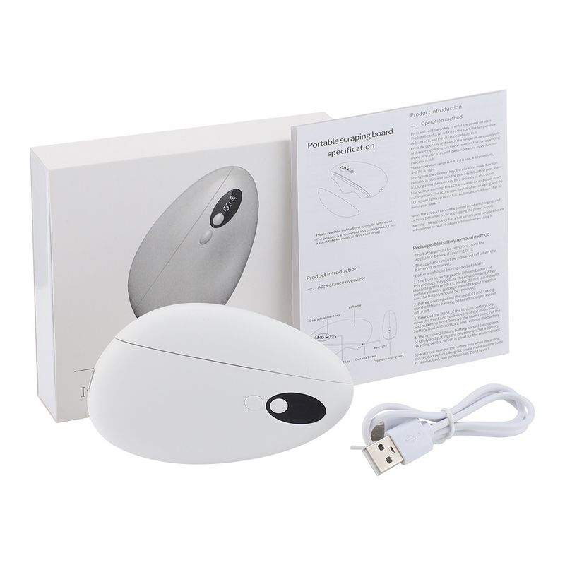 Compressa quente elétrica inteligente para dragar meridianos em todo o corpo pode ser usada placa de raspagem bianshi com luz vermelha_voghion.com
