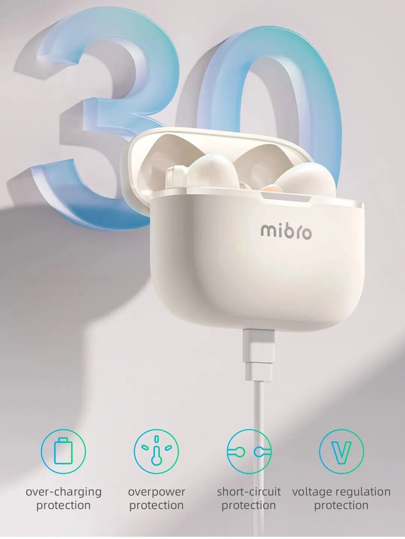 Mibro AC1 ANC Wireless Earphones 42dB Active Noise Cancellation Bluetooth 5.2 Transparency Mode Sport TWS Earbuds_voghion.com