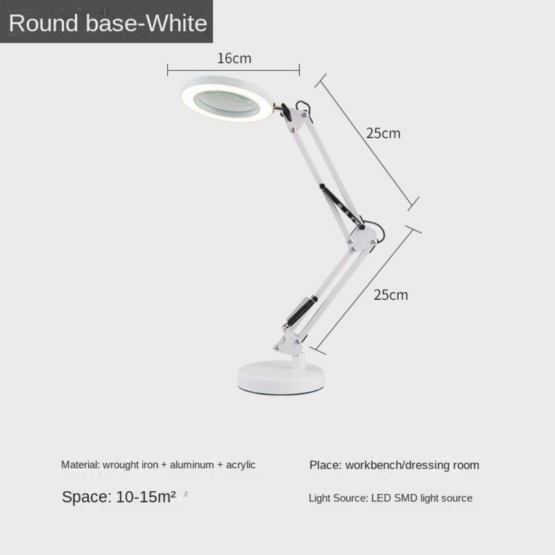 USB 5X Lupe Schreibtischlampe Lupe 64 LED Leselampe 3 Farben Dimmen für Schweißen/Schönheit_voghion.com