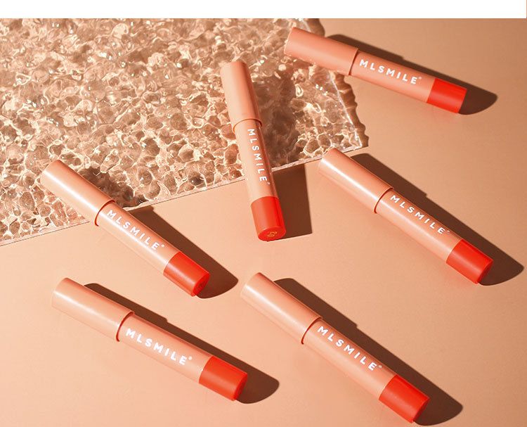 MLSMILE Colored Moisturizing Lipstick Lip Cheek Dual Use Six Color Lip Balm Long Lasting Moisturizing Lipstick Pen_voghion.com