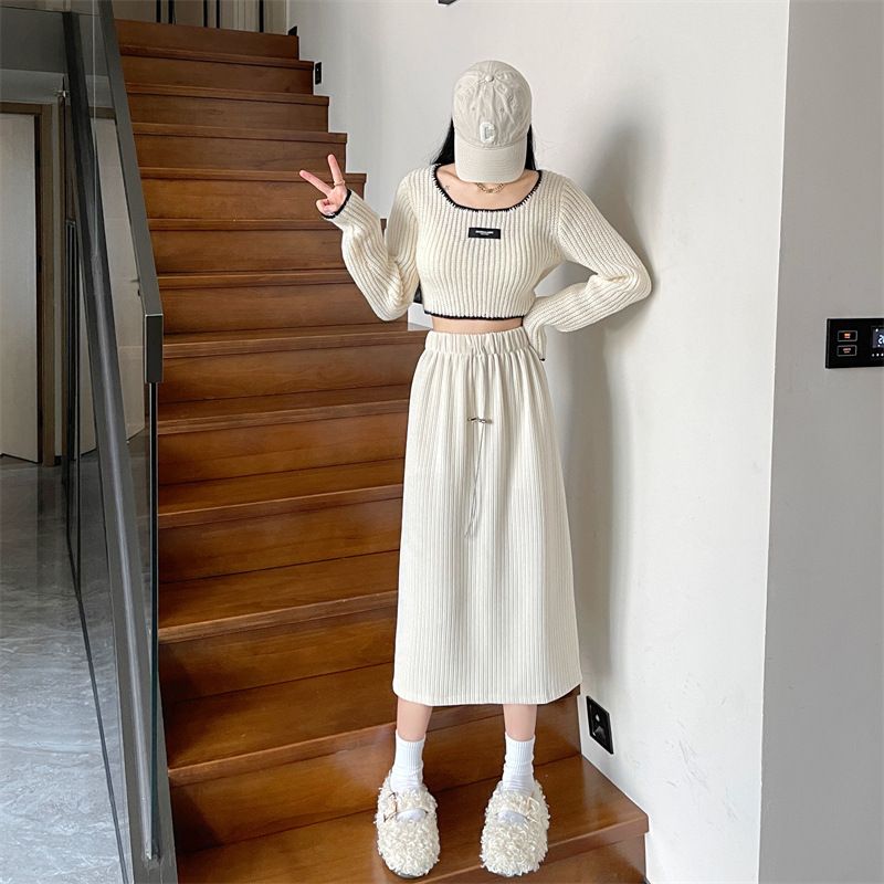 ChicShe 2024 Spring And Autumn New Thin Style Plus Size Loose Slimming High Waist With Slit Straight A-Line Skirt_voghion.com