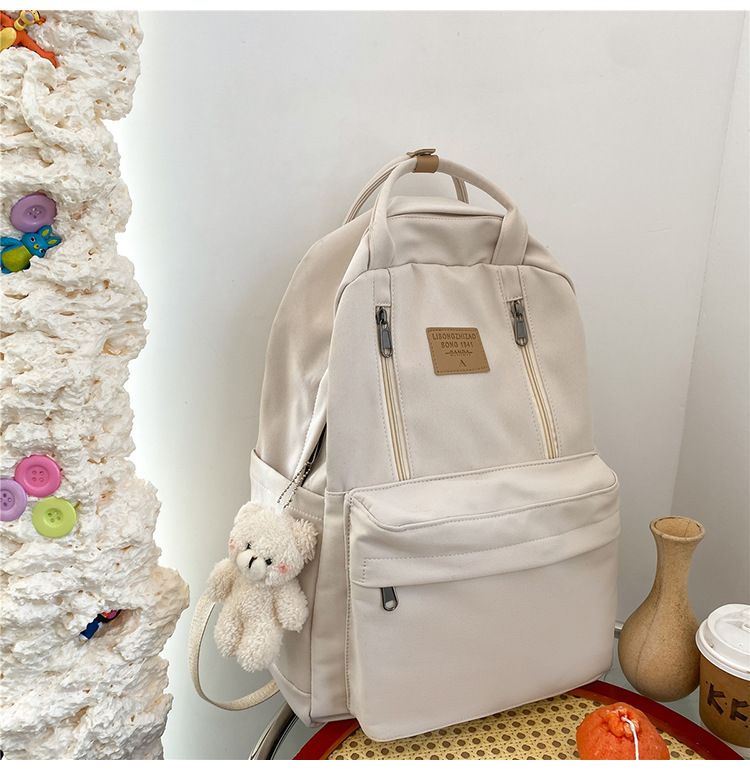 Nueva mochila escolar para estudiantes de secundaria, de gran capacidad, sencilla y para uso al aire libre._voghion.com